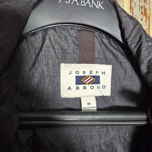 Joseph Abboud Quilted Jacket M Gray Lightweight Polyester Blend Casual Outerwear - Picture 3 of 5
